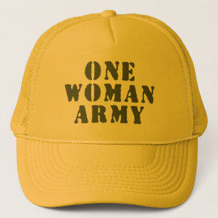 EINE FRAU ARMY TRUCKERKAPPE
