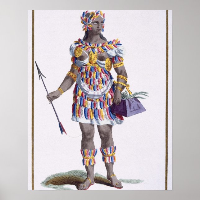 Eine Frau aus Honduras, 1780 (farbige Gravur) Poster (Vorne)