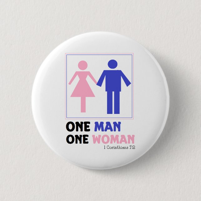 Eine Frau des Mann-einer Button (Vorderseite)