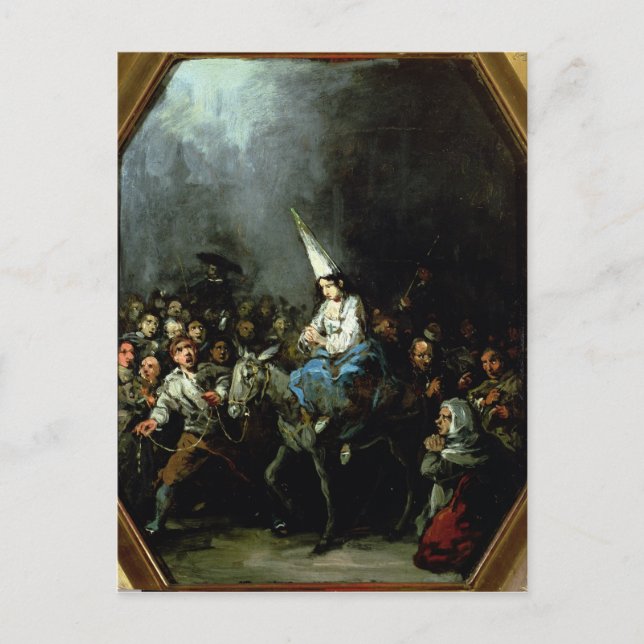 Eine Frau, die durch die Inquisition verdammt ist Postkarte (Vorderseite)