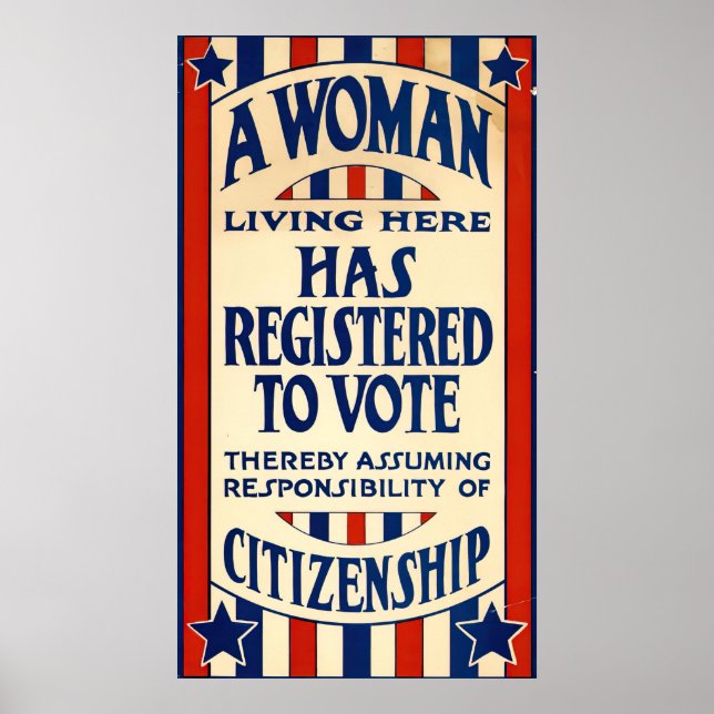 Eine Frau, die hier Plakat lebt (Vorne)