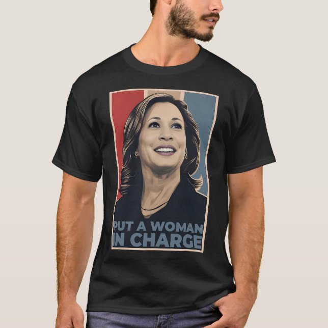 Eine Frau, die Kamala Harris für den Präsidenten l T-Shirt (Vorderseite)