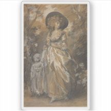 Eine Frau im Garten mit Kind