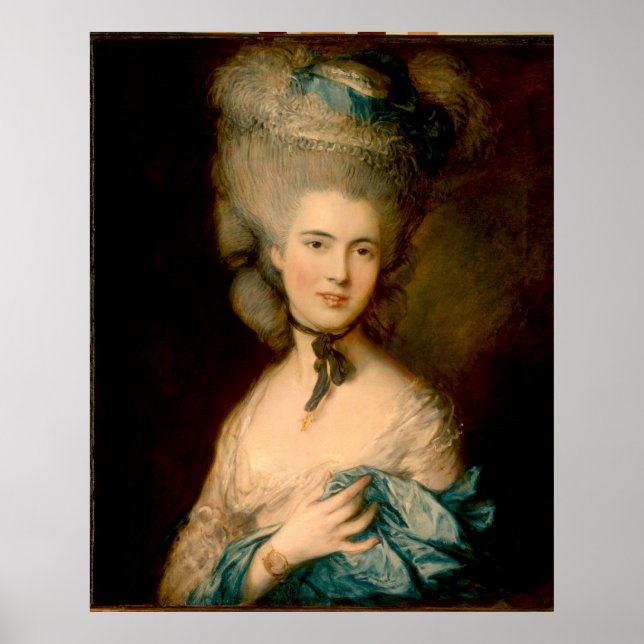 Eine Frau in Blau Poster (Vorne)