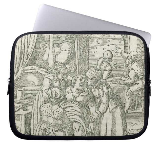 Eine Frau in der Arbeit, Illustration von Kapitel Laptopschutzhülle (Vorderseite)