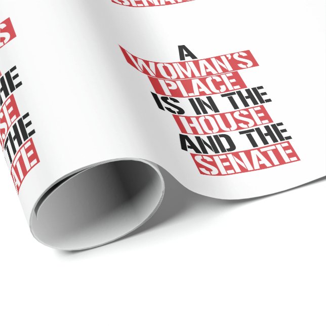 Eine Frau ist im Haus und im Senat. Geschenkpapier (Rolleneckpunkt)