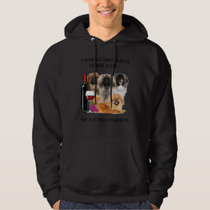 Eine Frau kann nicht allein auf Wein leben Hoodie
