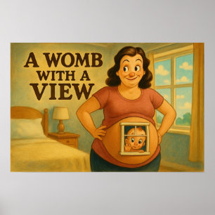 Eine Frau mit Blick - Klassisches Cartoon-Poster Poster