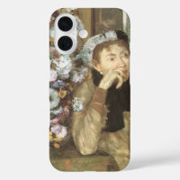 Eine Frau mit Chrysanthemen von Edgar Degas