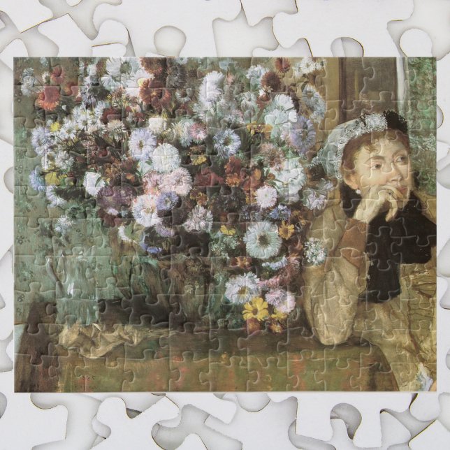 Eine Frau mit Chrysanthemen von Edgar Degas Puzzle (Von Creator hochgeladen)