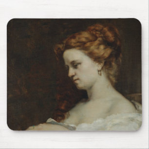 Eine Frau mit Schmuck, 1867 Mousepad
