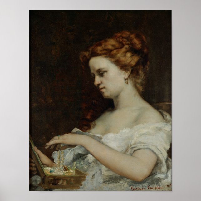 Eine Frau mit Schmuck, 1867 Poster (Vorne)