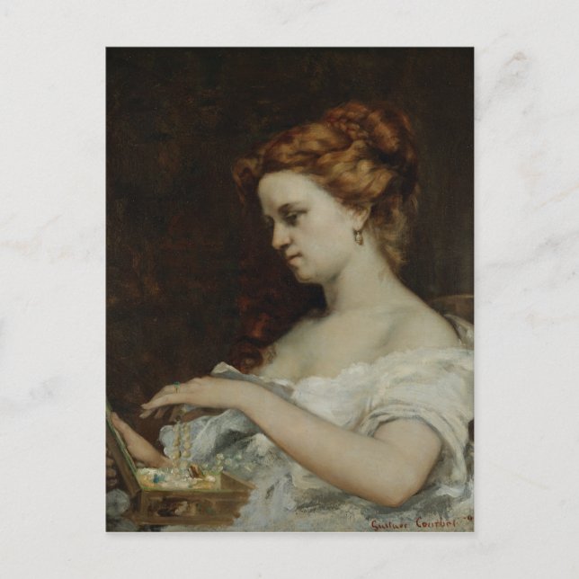 Eine Frau mit Schmuck, 1867 Postkarte (Vorderseite)
