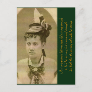 Eine Frau mit Stärke Postkarte