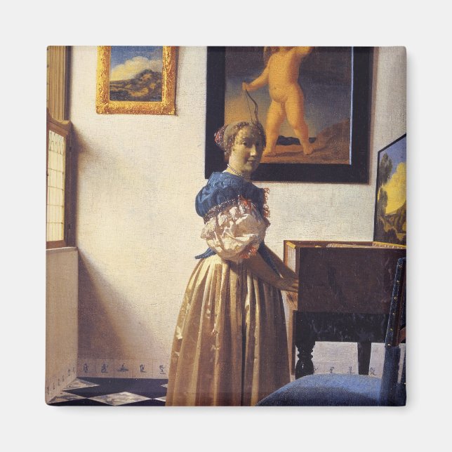 Eine Frau Stehend an der Jungfrau Magnet (Vorne)