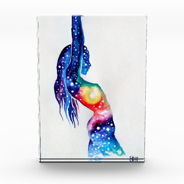 Eine Frau und das Universum in ihrem Soul-Poster Fotoblock (Vorderseite)