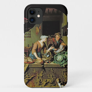 Eine Frau und ein Fisch-Hausierer, 1713 (Öl auf Case-Mate iPhone Hülle