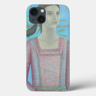 Eine Frau und eine Amsel sind ein 2012 iPhone 13 Hülle