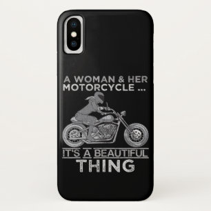 Eine Frau und ihr Motorrad Kunstgeschenk für Biker Case-Mate iPhone Hülle