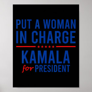 Eine Frau unter der Leitung von Kamala Harris demo Poster