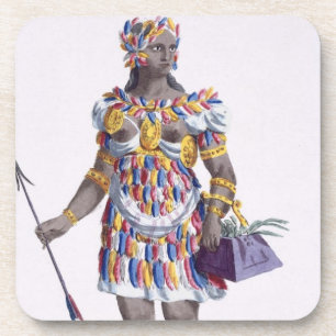 Eine Frau von Honduras, 1780 (farbiger Stich) Untersetzer