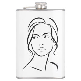 Eine Frauenfront Zeichne 4 Flachmann