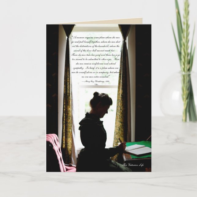 Eine Frauenhöhle - Viktorianisches Zitat Karte (Vorderseite)