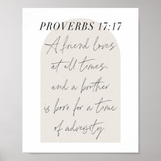 Eine Freundin Lieben zu allen Zeiten beigefarben B Poster