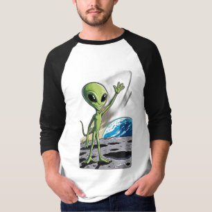 Eine freundschaftliche Alien schwindet T-Shirt