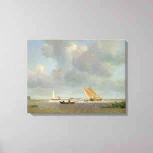 Eine frische Brise auf der Elbe, c.1830 Leinwanddruck