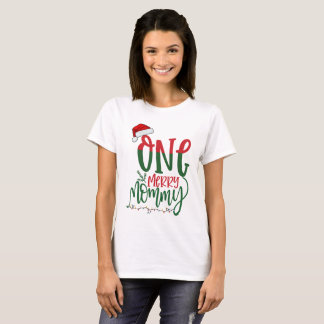 Eine frohe Mommy Familie passt Weihnachten T-Shirt