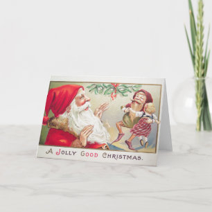 Eine frohe Weihnachten Vintage-Grußkarte