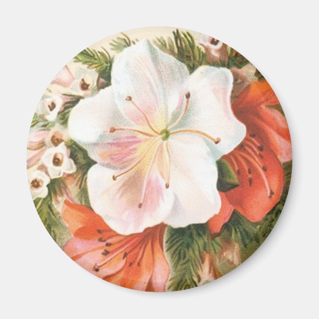 Eine frohe Weihnachts-Blume Magnet (Vorne)