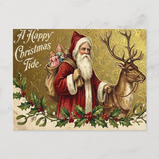 Eine frohe Weihnachtszeit Feiertagspostkarte (Vorderseite)