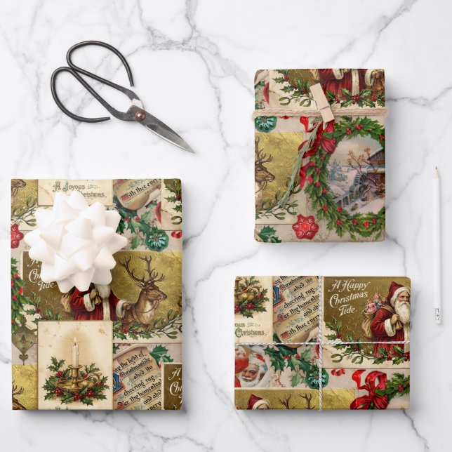 Eine frohe Weihnachtszeit Geschenkpapier Set (Vorderseite)