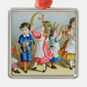 Eine fröhliche Christmas', viktorianische Ornament Aus Metall