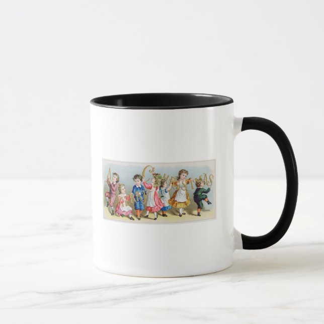 Eine fröhliche Christmas', viktorianische Tasse (Rechts)