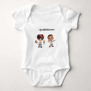 Eine fröhliche Feier zur Sensibilisierung für Auti Baby Strampler