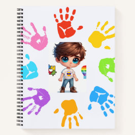 Eine fröhliche Feier zur Sensibilisierung für Auti Notizbuch