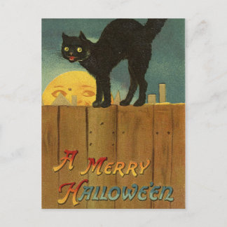 Eine fröhliche Halloween-Grußkarte mit einer unhei Postkarte
