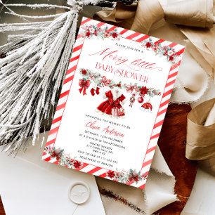 Eine fröhliche kleine Weihnachts-Baby-Party Einladung