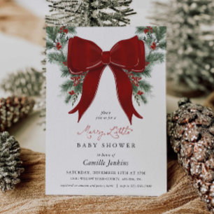 Eine fröhliche kleine Weihnachts-Baby-Shower-Einla Einladung