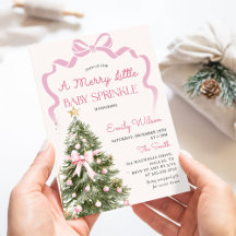 Eine fröhliche kleine Weihnachts-Baby-Shower-Einla