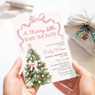 Eine fröhliche kleine Weihnachts-Baby-Shower-Einla Einladung