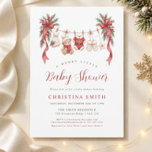 Eine fröhliche kleine Weihnachts-Schleife-Baby-Par