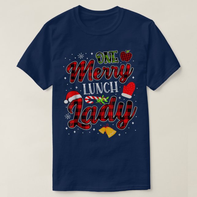 Eine fröhliche Lunch Lady Weihnachten Weihnachten  T-Shirt (Design vorne)