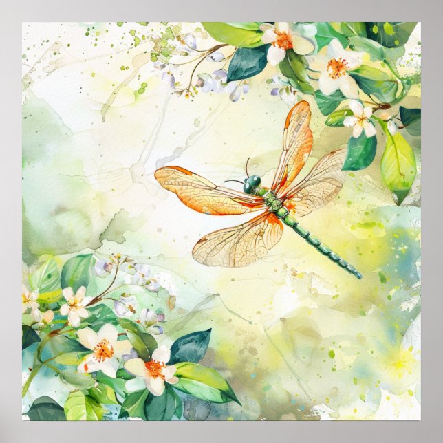 Eine Frühling-Libelle Poster (Vorne)