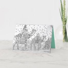 Eine für Ihre Freunde zu färben Weihnachtskarte, Feiertagskarte