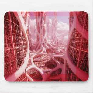 Eine futuristische fraktale Stadt Mousepad