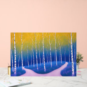 Eine Gabel in der Zeit - Eine Waldlandschaft Acrylschild